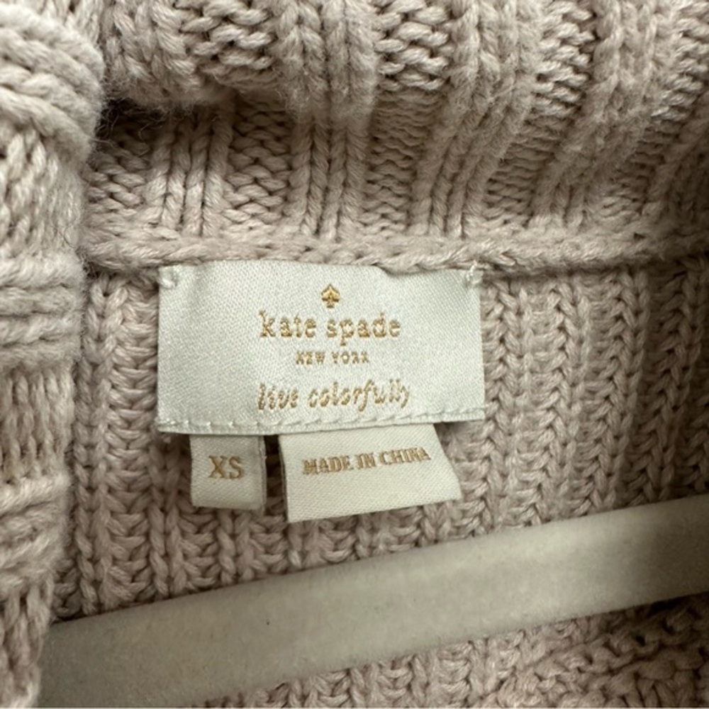 Kate spade chunky knit turtleneck sweater S - Picture 3 of 5